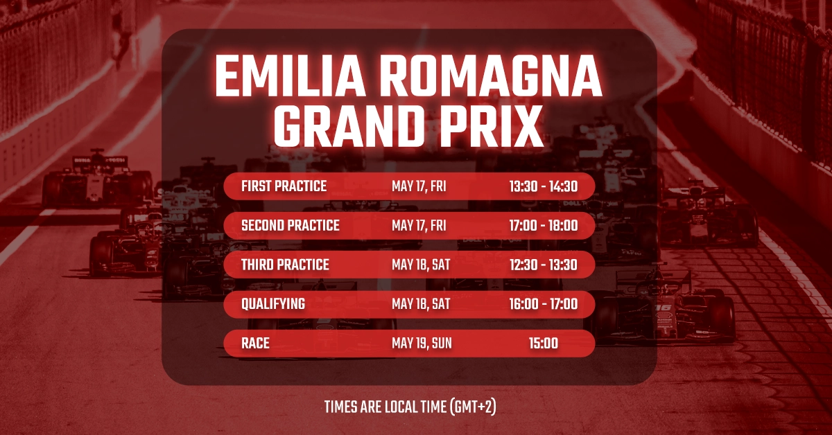 Emilia Romagna Grand Prix - Formula 1 - Race Schedule